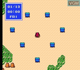 Menu screen of the game Last Armageddon on Nintendo NES