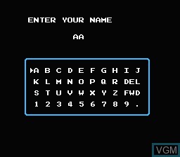 Menu screen of the game Magic of Scheherazade, The on Nintendo NES