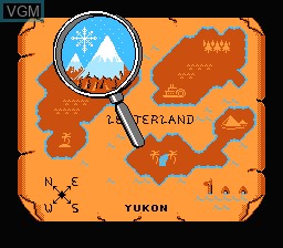 Menu screen of the game Mickey's Safari in Letterland on Nintendo NES