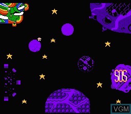 Menu screen of the game Parasol Stars - Rainbow Islands II on Nintendo NES