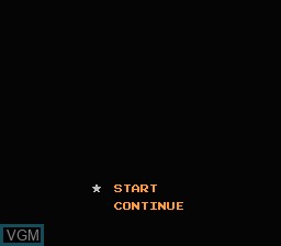 Menu screen of the game Snake's Revenge on Nintendo NES