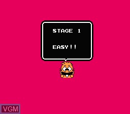 Menu screen of the game Super Mogura Tataki!! Pokkun Mogura on Nintendo NES