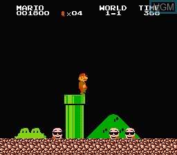 In-game screen of the game All Night Nippon Super Mario Bros. on Nintendo NES