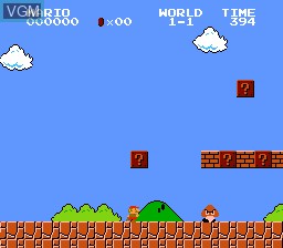 In-game screen of the game Super Mario Bros. / Tetris / Nintendo World Cup on Nintendo NES