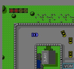 In-game screen of the game Super Cars on Nintendo NES