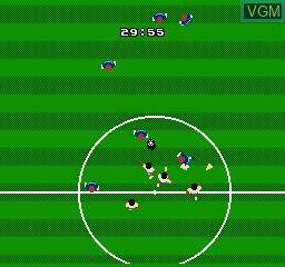 In-game screen of the game FIFA 97 International Soccer on Nintendo NES