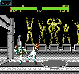 In-game screen of the game Mortal Kombat 2 on Nintendo NES