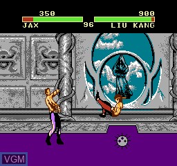 In-game screen of the game Mortal Kombat III Special on Nintendo NES