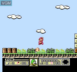 In-game screen of the game Super Mario Bros 6 on Nintendo NES