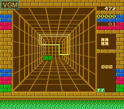 In-game screen of the game 3D Block on Nintendo NES