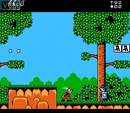 In-game screen of the game Asterix on Nintendo NES