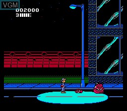 In-game screen of the game Attack of the Killer Tomatoes on Nintendo NES