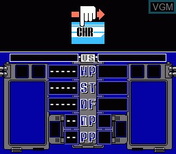 In-game screen of the game Barcode World on Nintendo NES