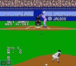 In-game screen of the game Bases Loaded II - Second Season on Nintendo NES