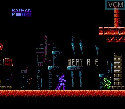 In-game screen of the game Batman on Nintendo NES