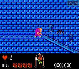 In-game screen of the game Beauty and the Beast on Nintendo NES
