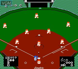 In-game screen of the game Best Play Pro Yakyuu II on Nintendo NES