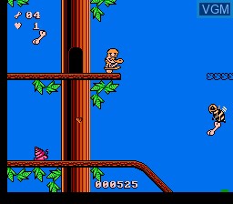 In-game screen of the game Big Nose Freaks Out on Nintendo NES