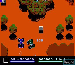 In-game screen of the game Bigfoot on Nintendo NES