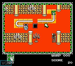 In-game screen of the game Blodia Land - Puzzle Quest on Nintendo NES