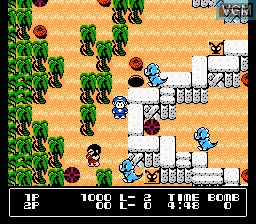 In-game screen of the game Booby Kids on Nintendo NES