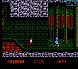 In-game screen of the game Bram Stoker's Dracula on Nintendo NES