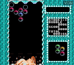 In-game screen of the game Bubble Bath Babes on Nintendo NES