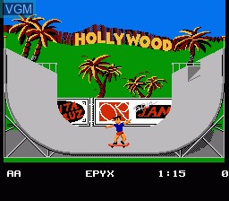 In-game screen of the game California Games on Nintendo NES