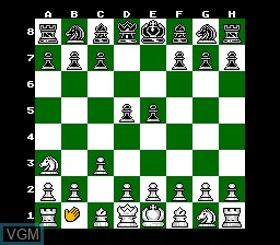 In-game screen of the game Chessmaster, The on Nintendo NES