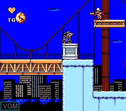 In-game screen of the game Darkwing Duck on Nintendo NES