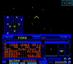 In-game screen of the game Destination Earthstar on Nintendo NES
