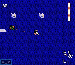 In-game screen of the game Die Hard on Nintendo NES