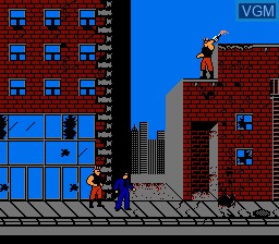 In-game screen of the game Dirty Harry - The War Against Drugs on Nintendo NES