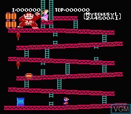 In-game screen of the game Donkey Kong Classics on Nintendo NES