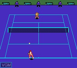 In-game screen of the game Top Players' Tennis on Nintendo NES