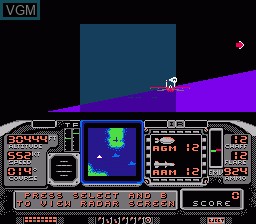 In-game screen of the game F-117A Stealth Fighter on Nintendo NES