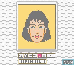 In-game screen of the game Facemaker on Nintendo NES