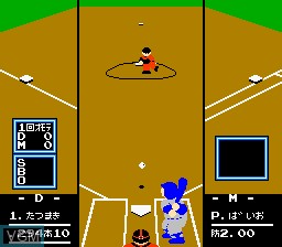 In-game screen of the game Famista '92 on Nintendo NES