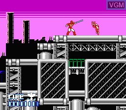 In-game screen of the game Choujin Sentai Jetman on Nintendo NES