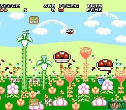 In-game screen of the game Fantasy Zone II - Opa-Opa no Namida on Nintendo NES