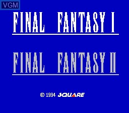 In-game screen of the game Final Fantasy I & II on Nintendo NES