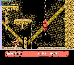 In-game screen of the game Indiana Jones and the Last Crusade on Nintendo NES