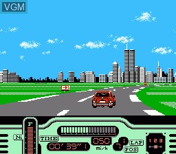 In-game screen of the game Formula One - Built to Win on Nintendo NES