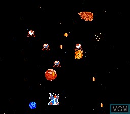 In-game screen of the game Galactic Crusader on Nintendo NES