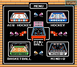 In-game screen of the game Game Party on Nintendo NES