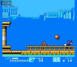 In-game screen of the game G.I. Joe - The Atlantis Factor on Nintendo NES