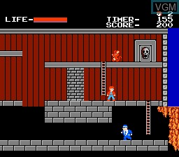 In-game screen of the game Goonies, The on Nintendo NES