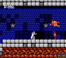 In-game screen of the game Holy Diver on Nintendo NES