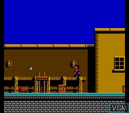 In-game screen of the game Hudson Hawk on Nintendo NES