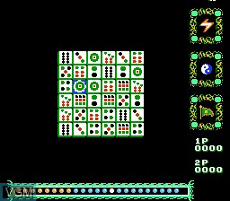 In-game screen of the game Idol Shisen Mahjong on Nintendo NES